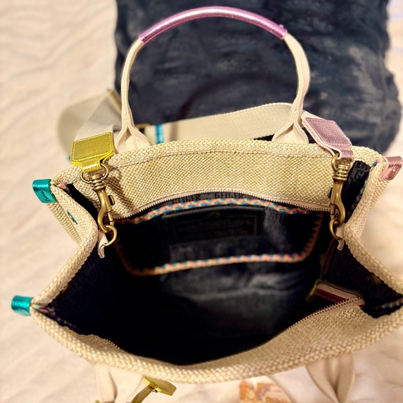 Kurt Geiger Beige Tote with Pink and Green Accents - Picture 6 of 7